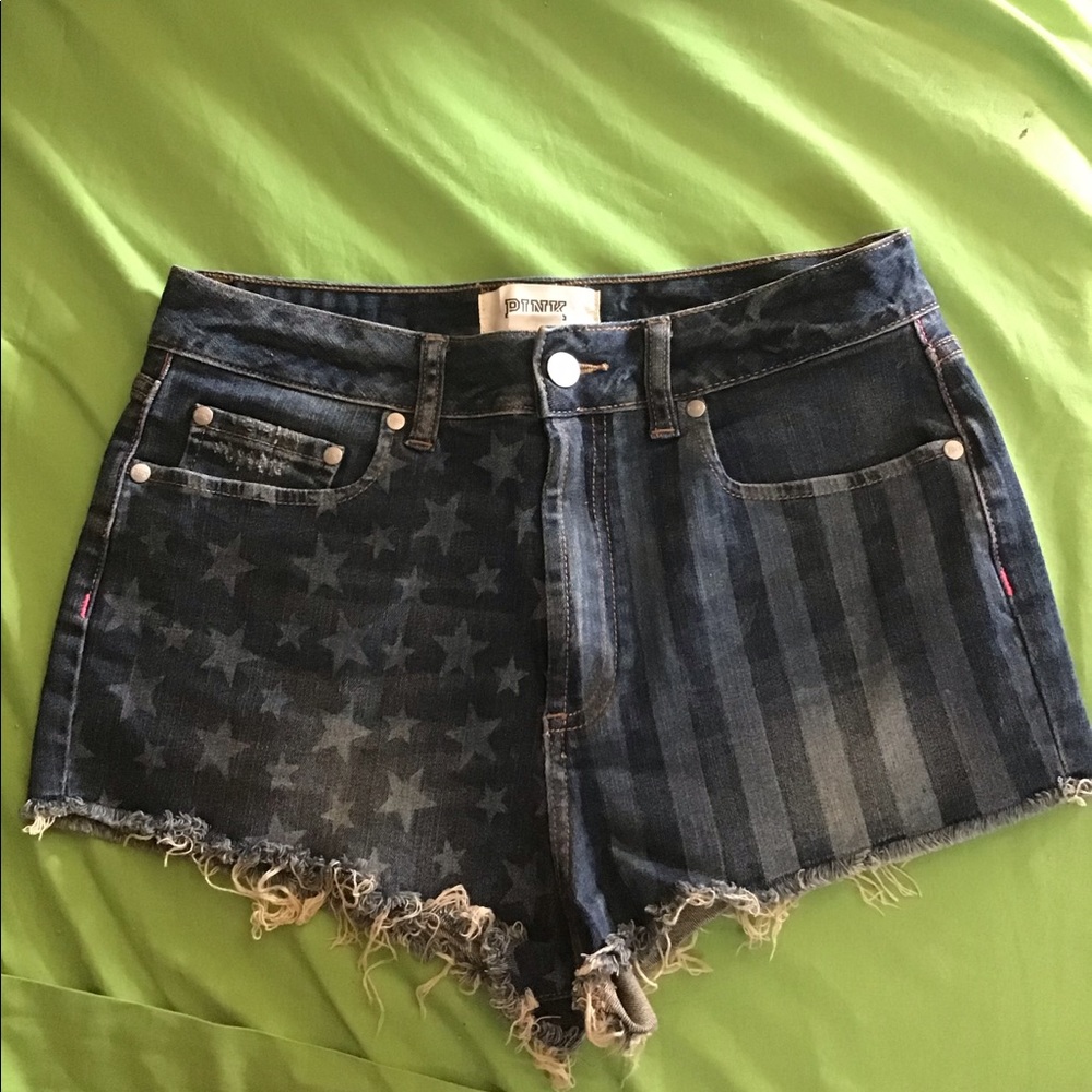 PINK denim cheeky shorts